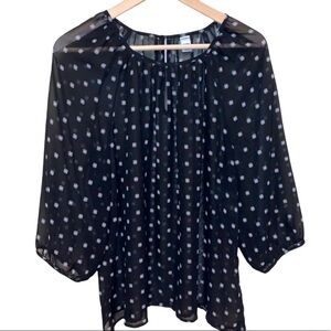 EUC Old Navy Sheer Black Blouse